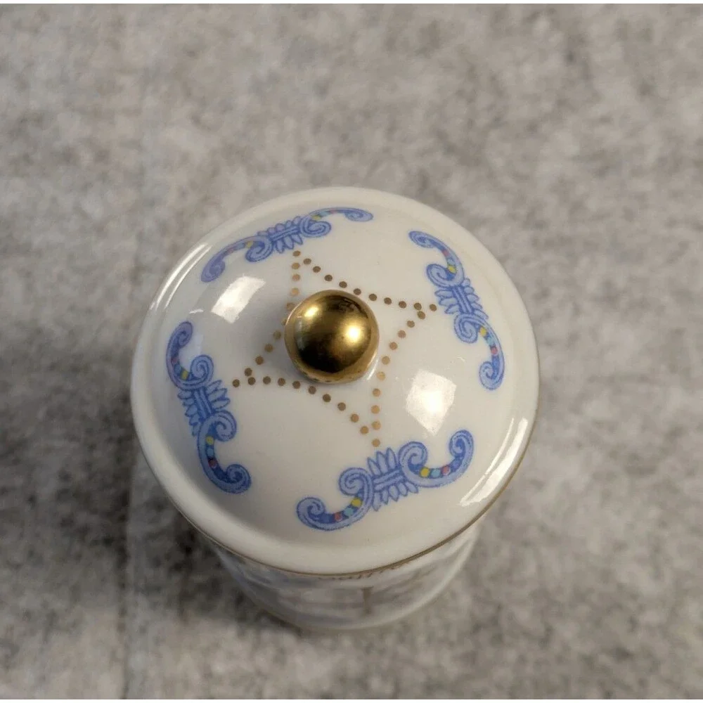 The Spice Carousel By Lenox Vintage 1993 Fine Porcelain Saffron w/ 24k Gold Trim
